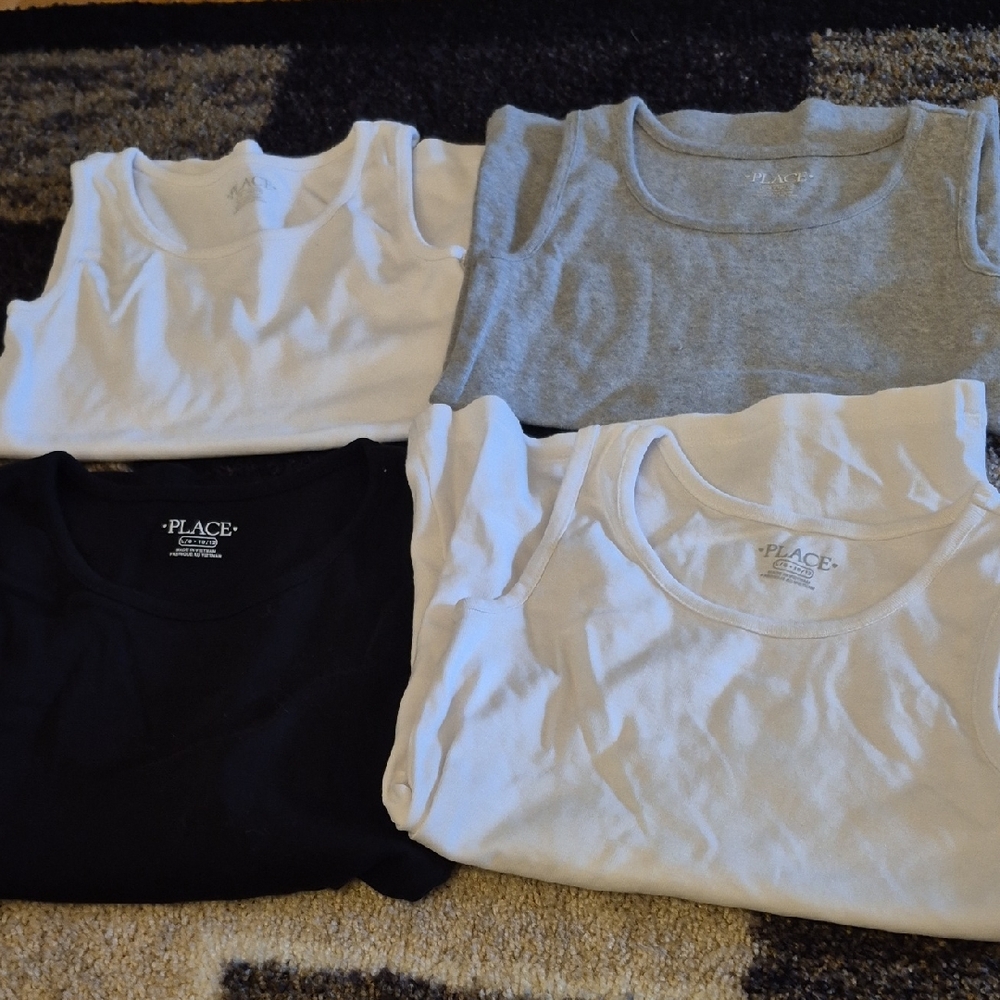 The Children's Place Black, White, and Gray Tank Tops - 4 Pack